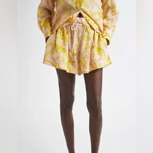 NWT Zimmermann Golden Relaxed Silk Shorts